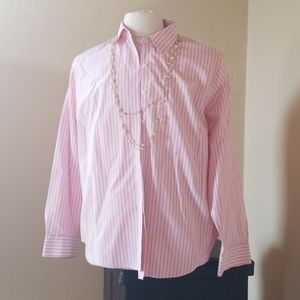 Pink Stripped Blouse 1x
